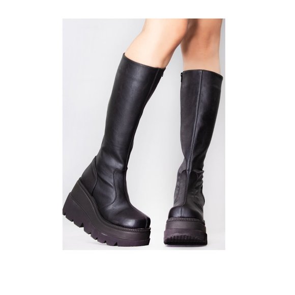 Demonia Total Blackout Platform Boots 
